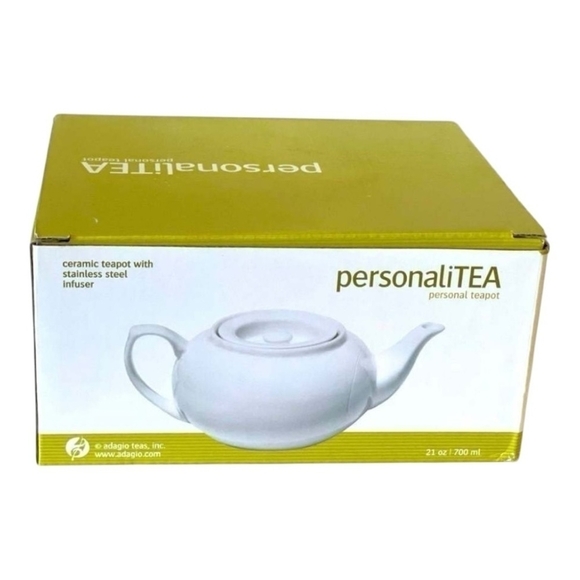 Teapot PersonaliTEA Personal Ceramic Teapot with Steel Infuser White Teapot - Picture 2 of 3